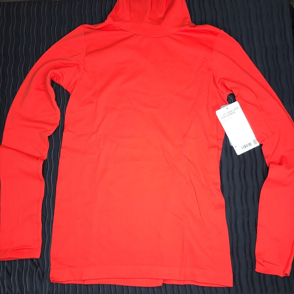 NWT Athleta Flurry Base Layer Turtleneck Torch Red - Picture 4 of 12